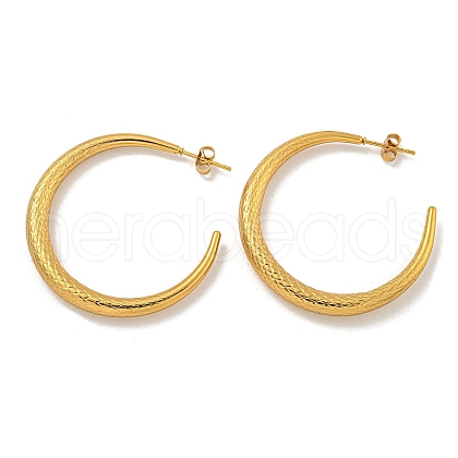 202 Stainless Steel Stud Earrings EJEW-H003-20G-03-1