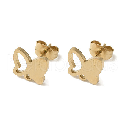 Ion Plating(IP) 304 Stainless Steel Stud Earring Findings STAS-I206-58G-1