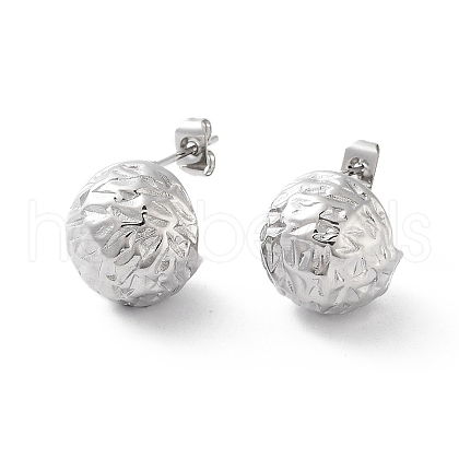 Non-Tarnish 304 Stainless Steel Stud Earrings EJEW-D095-12P-1