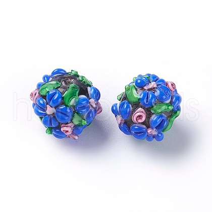 Handmade Bumpy Lampwork Beads LAMP-E021-07I-1