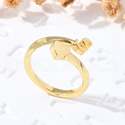Brass Cuff Rings for Women RJEW-U044-S-1