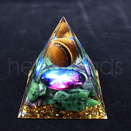 Luminous Constellation Orgonite Pyramid Resin Energy Generators PW-WGB3061-12-1