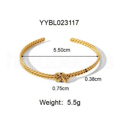 Knot Stainless Steel Cuff Bangles for Women TU4050-6-1