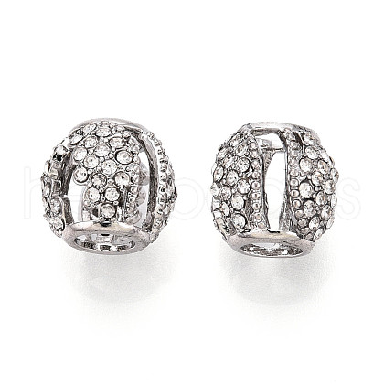 Alloy Rhinestone European Beads FIND-N009-09P-1