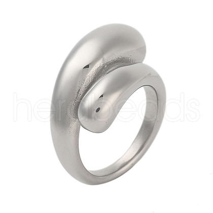304 Stainless Steel Rings for Women RJEW-K270-05C-P-1