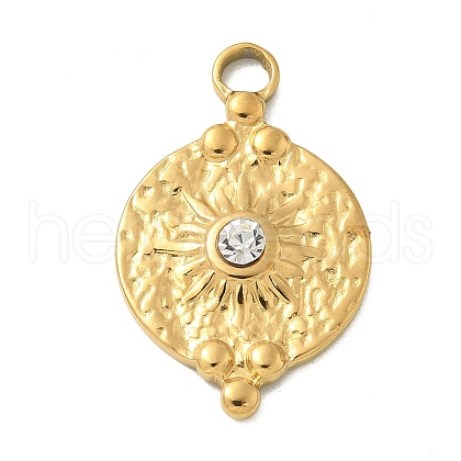 304 Stainless Steel Rhinestone Pendants STAS-I322-27G-06-1
