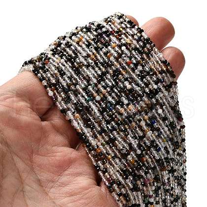 Natural & Synthetic Mixed Gemstone Beads Strands G-RM2025-A16-2mm-B-1