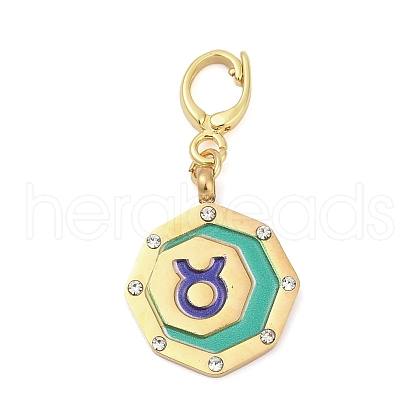 304 Stainless Steel Enamel Pendant Decoration STAS-S168-01G-02-1