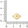 Brass Micro Pave Clear Cubic Zirconia Sun Connector Charms KK-P302-12G-3
