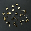 16Pcs 4 Styles 201 Stainless Steel Stud Earring Findings with Hole EJEW-FS0001-15-2
