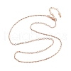 Brass Cable Chain Necklaces for Women NJEW-D302-20RG-4