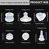 SOFPLATE 240Pcs 6 Styles Eco-Friendly Silicone Full-covered Ear Nuts FIND-SP0001-17-2