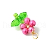 10Pcs 10 Colors Pearlized Glass Pearl Pendants PALLOY-JF03388-5