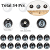 SUNNYCLUE 54Pcs Handmade Porcelain Beads PORC-SC0001-09-2
