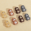 CHGCRAFT 16Pcs 4 Colors Squirrel Food Grade Eco-Friendly Silicone Focal Beads SIL-CA0003-02-6