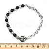 304 Stainless Steel Skull Link Bracelets BJEW-F486-03P-5