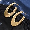 Oval 304 Stainless Steel Stud Earrings EJEW-A125-26G-3