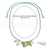 Summer Beach Porcelain Fish & Natural Cowrie Shell Pendant Cotton Cord Adjustable Necklaces FS-WG63638-04-3