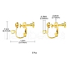 Rack Plated Brass Screw Clip-on Earring Findings KK-YW0001-10G-3