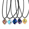 Waxed Cord Necklaces NJEW-P310-09P-1