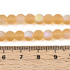 Frosted Transparent Glass Beads Strands GLAA-T032-T6mm-MBB08-4