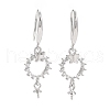 Anti-Tarnish Rhodium Plated 925 Sterling Silver Earring Hooks STER-D035-37P-1