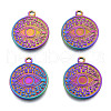 Ion Plating(IP) 201 Stainless Steel Pendants STAS-N098-220M-2