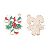 Christmas Alloy Enamel Pendants PALLOY-K007-08KCG-1