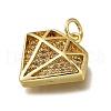 Brass Micro Pave Cubic Zirconia Pendants ZIRC-I070-039G-2