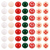 140Pcs 7 Styles Painted Natural Wood European Beads WOOD-TA0001-65-3