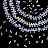 AHADERMAKER 3Strands 3 Styles Electroplate Glass Faceted Teardrop Beads Strands EGLA-GA0001-29-1
