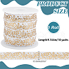 WADORN 10Yards Gold Stamping Flower Polyester Elastic Cord OCOR-WR0001-49B-2