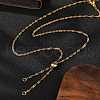 2Pcs 2 Colors 304 Stainless Steel Singapore Chain Necklace Making AJEW-JB01333-3