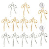 HOBBIESAY 12Pcs 2 Colors Brass Rhinestone Pendants KK-HY0003-75-1