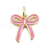 Brass Enamel Charms KK-H206-15G-03-1