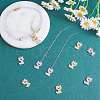 10Pcs 2 Colors Brass Micro Pave Cubic Zirconia Pendants ZIRC-SZ0004-83-5