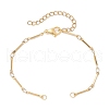 304 Stainless Steel Cuboid Bar Link Chain Bracelet Making AJEW-JB01319-01-1
