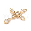 Brass Micro Pave Cubic Zirconia Pendants KK-P301-03D-G-2