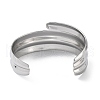 304 Stainless Steel Cuff Bangles for Women BJEW-Z078-19P-3