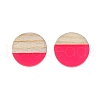 Resin & Wood Stud Earrings EJEW-N017-003A-4