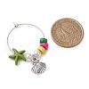 Natural Shell Wine Glass Charms AJEW-TA00021-5