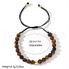 Natural Tiger Eye Round Beads Braided Bead Bracelets ZJ4066-1-2