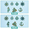 SUPERFINDINGS 42Pcs 7 Styles Ocean Theme Alloy Pendants FIND-FH0006-32-6