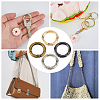 Hobbspring 24Pcs 4 Colors Alloy Spring Gate Rings FIND-HS0001-26C-7