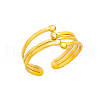 Simple Style 304 Stainless Steel Cuff Rings for Women FS-WGD177D-05-3