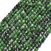 Natural Ruby in Zoisite Beads Strands G-A260-A49-01-2
