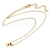 Ion Plating(IP) 304 Stainless Steel Pendant Necklaces NJEW-R050-01G-05-4