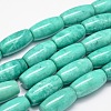 Dyed Natural Malaysia Jade Barrel Bead Strands G-L395-27-30x15mm-1