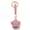 Resin Rhinestone Alloy Keychain KEYC-U006-01B-1