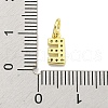Letter Brass Micro Pave Clear Cubic Zirconia Pendants KK-K354-06G-E-3